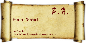 Poch Noémi névjegykártya